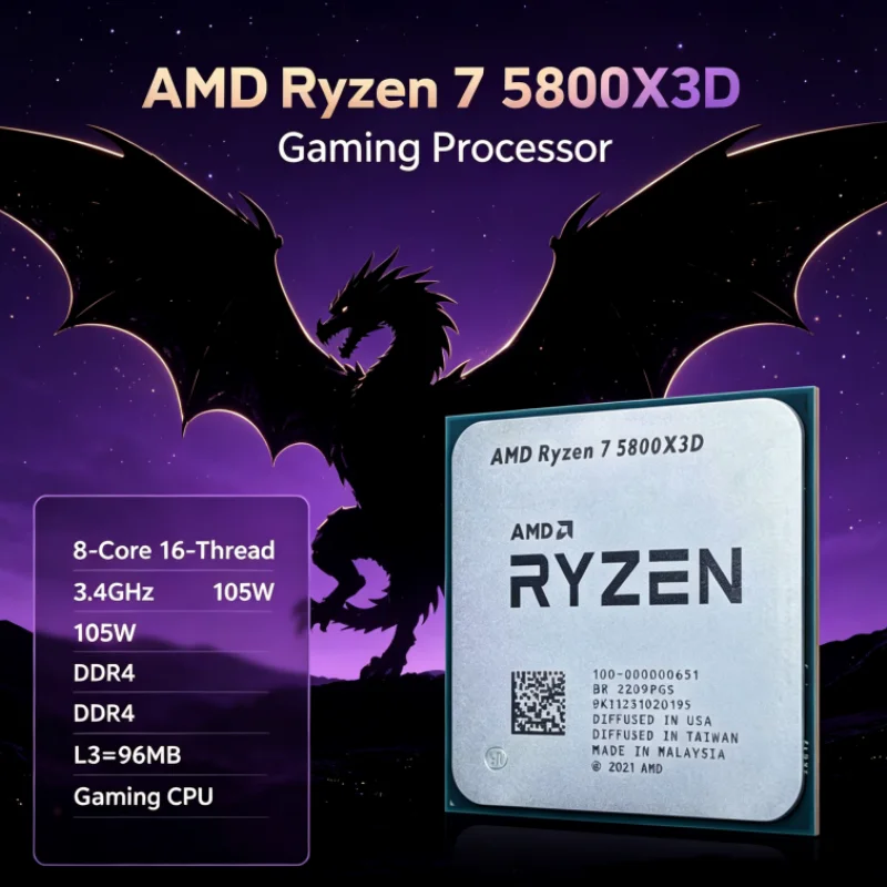 Amd Cpu Ryzen 7 - Procesador AMD R7 5800X3D 96 MB