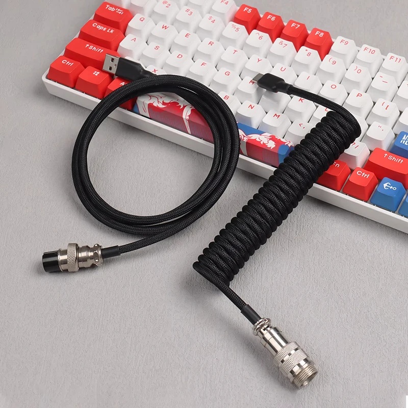 Gaming Keyboard Type C - Cable en espiral para teclado mecánico