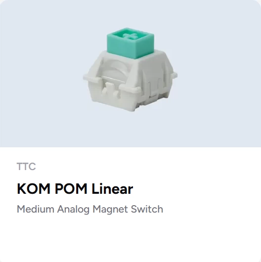 Gaming Keyboard Magnetic Switches - Wooting x TTC KOM - Interruptor