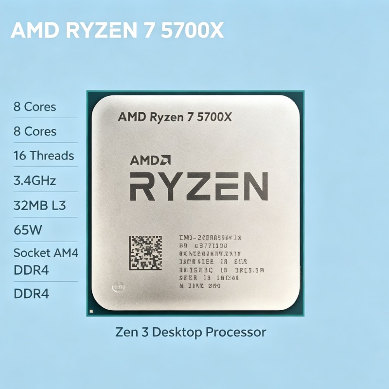Amd Cpu Ryzen 7 - CPU AMD Ryzen 7 5700X de