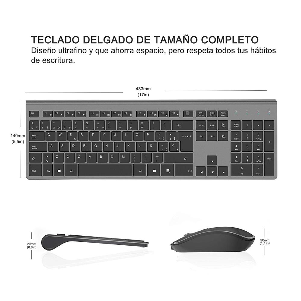 Teclado y Raton Inalámbrico Es - Gaming Keyboard Mouse Combo reseña y precio