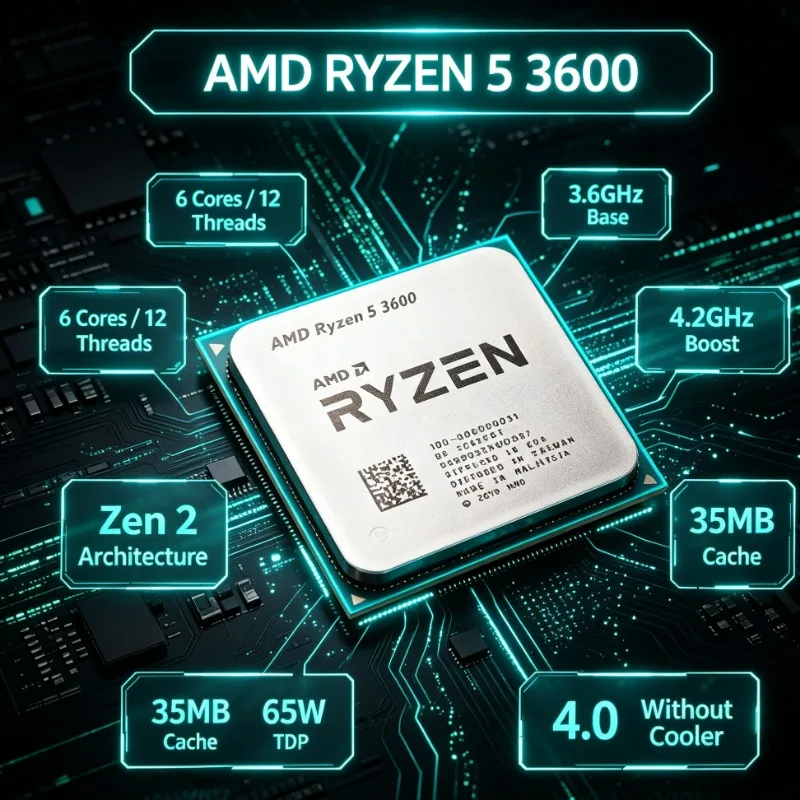 AMD Ryzen 5 3600 R5, 6 núcleos - Amd Cpu Ryzen 7 reseña y precio