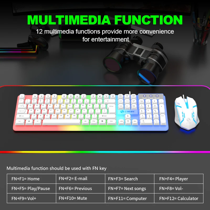 NG GTX350 Teclado para juegos  - Gaming Keyboard Mouse Combo reseña y precio