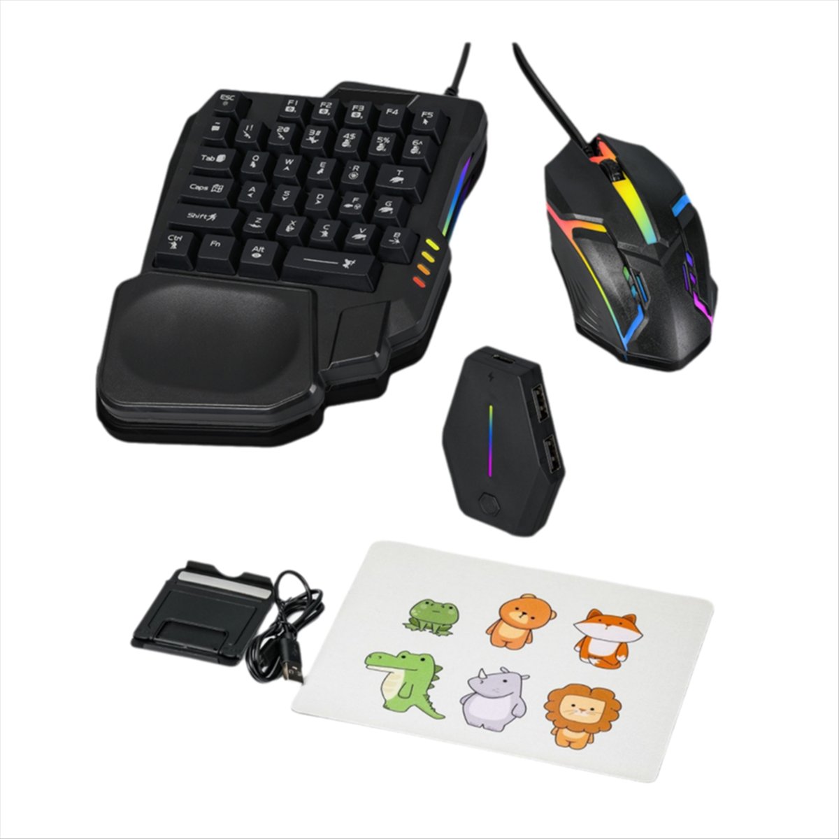 ★ ▲   Teclado ergonómico RGB p - Gaming Keyboard Mouse Combo reseña y precio
