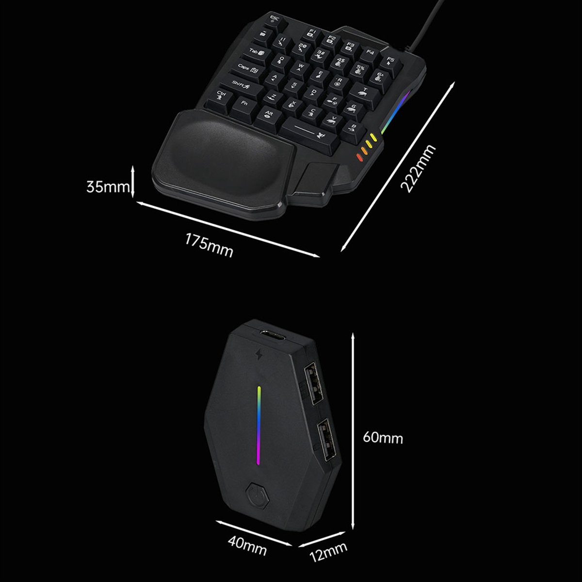 ★ ▲   Teclado ergonómico RGB p - Gaming Keyboard Mouse Combo reseña y precio