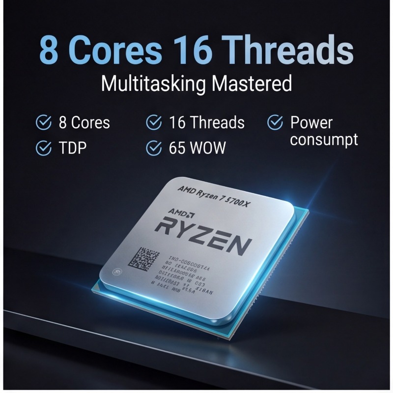 CPU AMD Ryzen 7 5700X de 65 W  - Amd Cpu Ryzen 7 reseña y precio