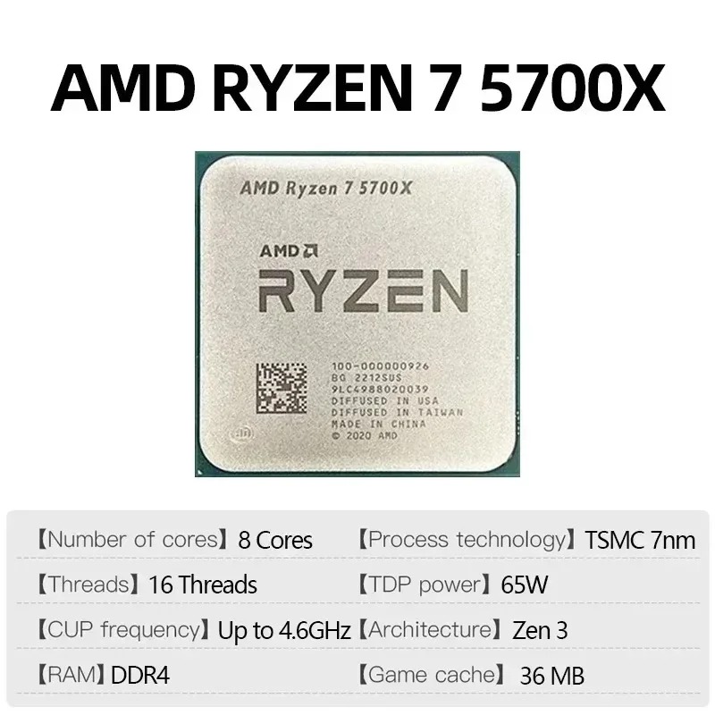 Procesador AMD Ryzen 7 5700X d - Amd Cpu Ryzen 7 reseña y precio