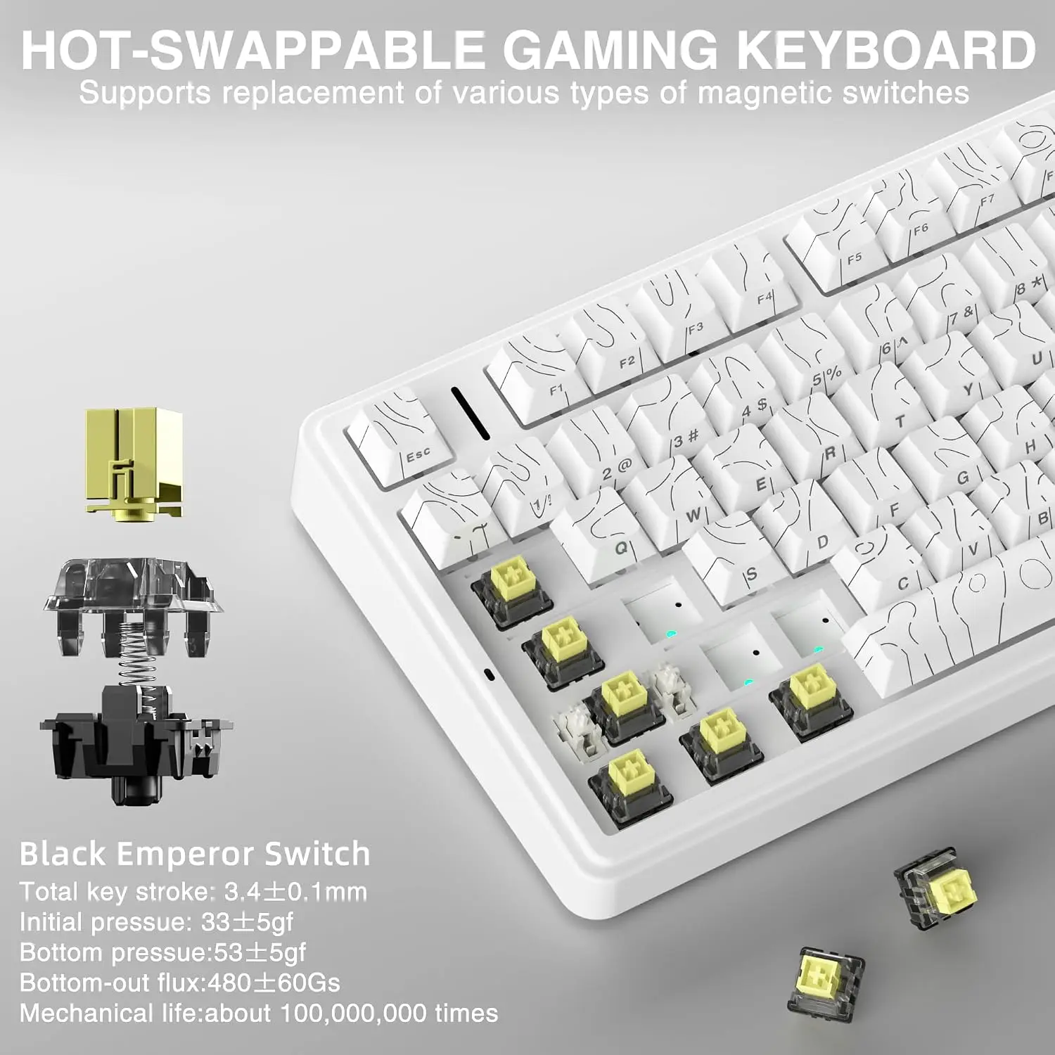 Teclado mecánico para juegos A - Gaming Keyboard Magnetic Switches reseña y precio