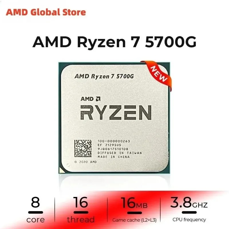 AMD Ryzen 7 5700G, socket AM4, - Amd Cpu Ryzen 7 reseña y precio